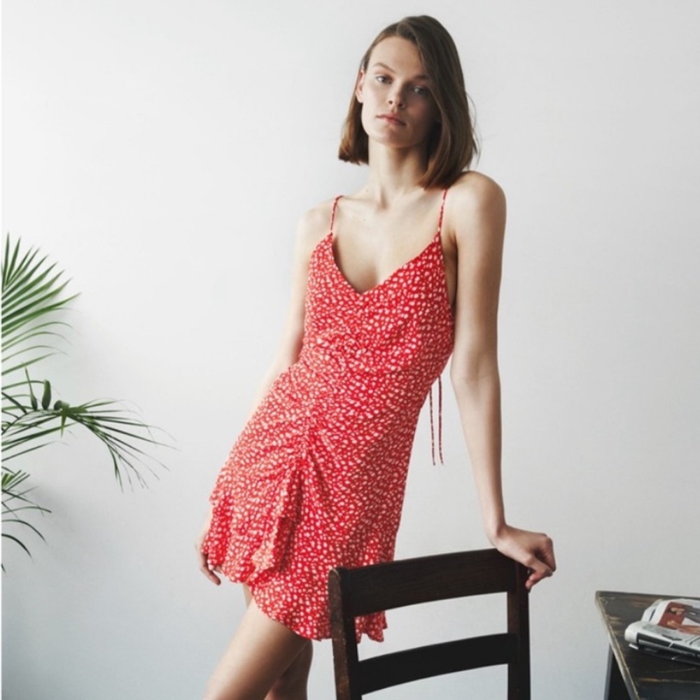 Zara Red Floral Mini Dress